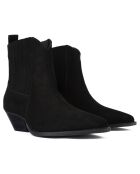 Bottines en Velours de Cuir Reckless Life noires - Talon 6.5 cm
