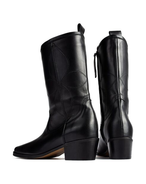 Bottines  en Cuir Something In The Way noires - Talon 5 cm