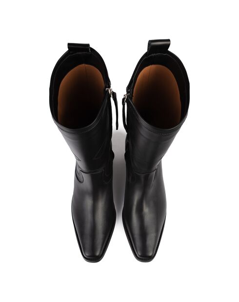 Bottines  en Cuir Something In The Way noires - Talon 5 cm