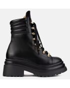 Boots en Cuir To Be No. 1 noires - Talon 5 cm