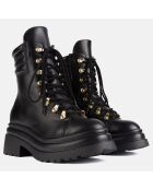 Boots en Cuir To Be No. 1 noires - Talon 5 cm