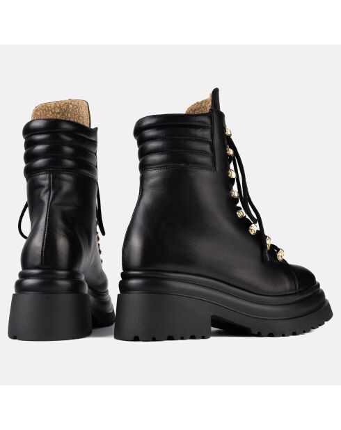 Boots en Cuir To Be No. 1 noires - Talon 5 cm