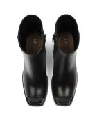 Bottines en Cuir Through The Night noires - Talon 9 cm