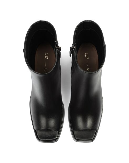 Bottines en Cuir Through The Night noires - Talon 9 cm