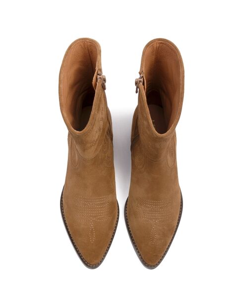 Bottines en Velours de Cuir Wild West Walkers marron