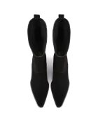Bottines en Velours de Cuir Better Me noires - Talon 5 cm