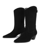 Bottines en Velours de Cuir Better Me noires - Talon 5 cm