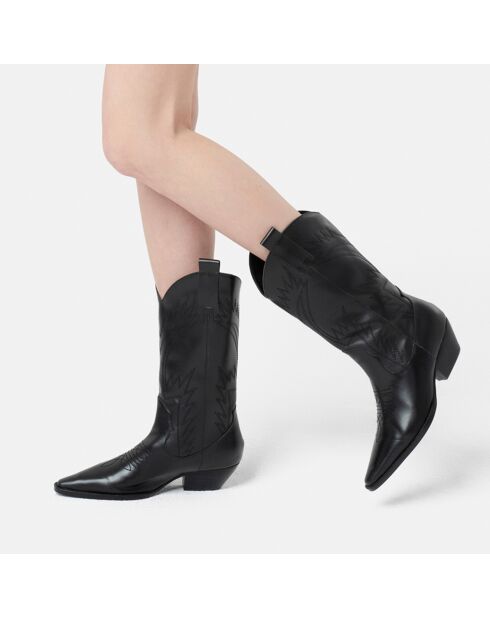 Bottines en Cuir Crush On U noires