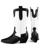 Bottines en Cuir Deep Inside Of Me noir/blanc