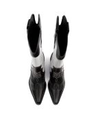 Bottines en Cuir Deep Inside Of Me noir/blanc