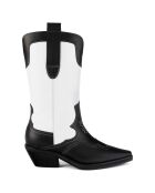 Bottines en Cuir Deep Inside Of Me noir/blanc