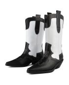 Bottines en Cuir Deep Inside Of Me noir/blanc