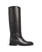 Bottes en Cuir Simple Boots noires