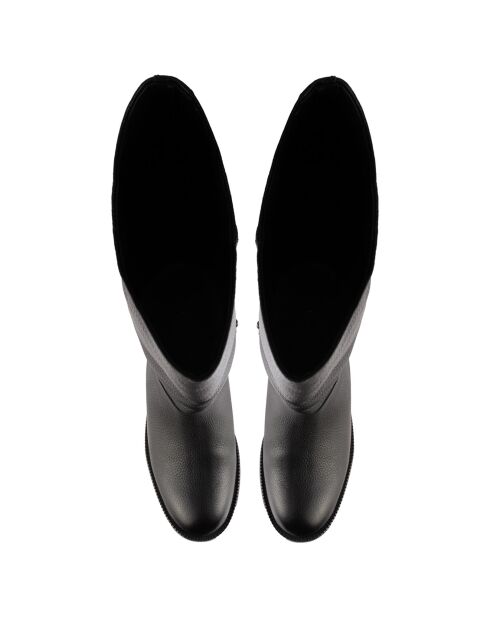 Bottes en Cuir Simple Boots noires