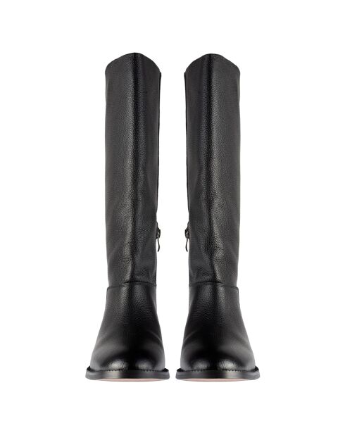 Bottes en Cuir Simple Boots noires