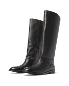 Bottes en Cuir Simple Boots noires