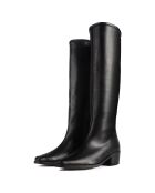 Bottes en Cuir Shot In The Dark noires - Talon 5 cm