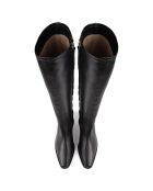 Bottes en Cuir Shot In The Dark noires - Talon 5 cm