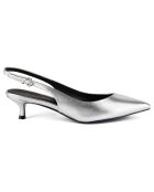 Slingbacks en Cuir Elegance Essence argentées