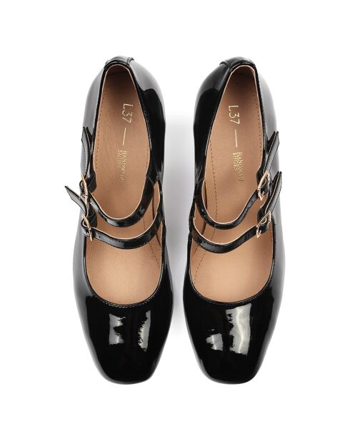 Babies en Cuir Feel This Way noires - Talon 9 cm