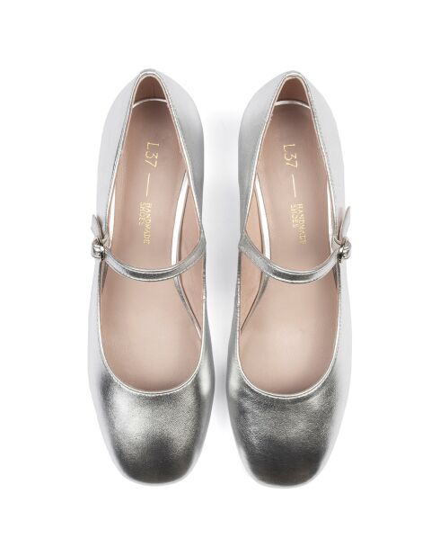 Babies en Cuir Fall In Love argentées