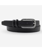 Ceinture en Cuir pleine fleur noire