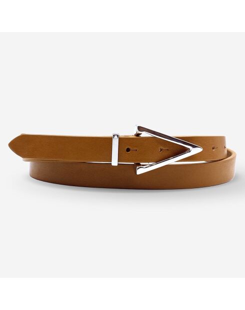Ceinture en Cuir pleine fleur cognac