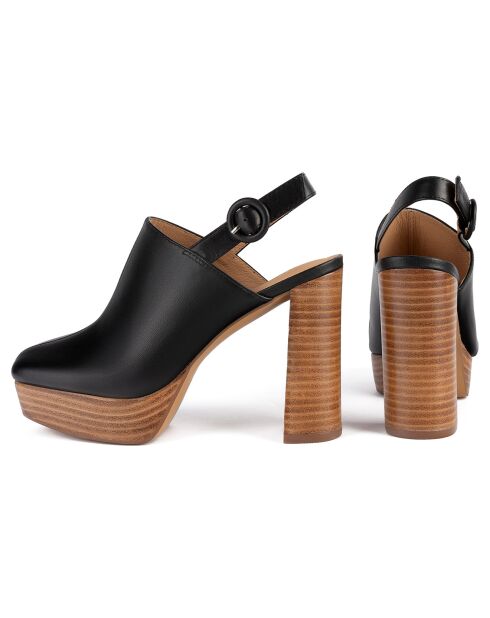 Zoccoli Something About You in pelle neri - Tacco 11 cm