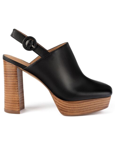 Zoccoli Something About You in pelle neri - Tacco 11 cm