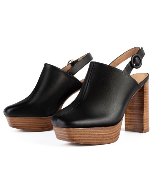 Zoccoli Something About You in pelle neri - Tacco 11 cm