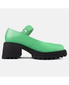 See You Tonight Grünes Lederbaby - 6 cm Absatz