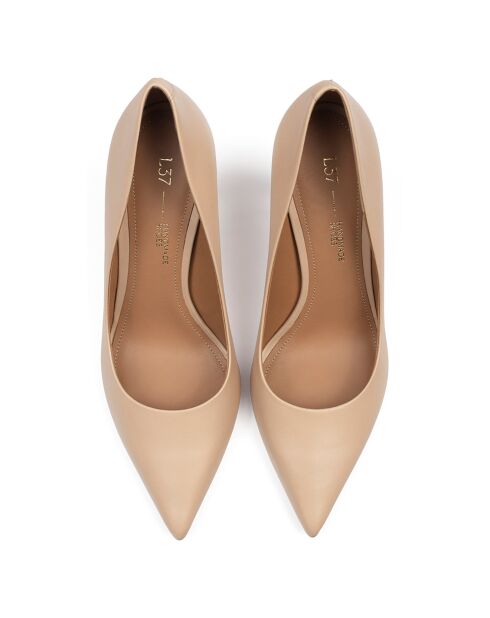 Escarpins en Cuir Very Sexy beiges - Talon 11 cm