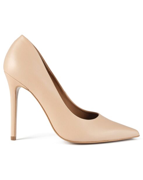 Escarpins en Cuir Very Sexy beiges - Talon 11 cm