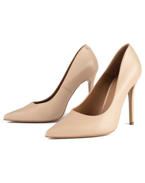 Escarpins en Cuir Very Sexy beiges - Talon 11 cm