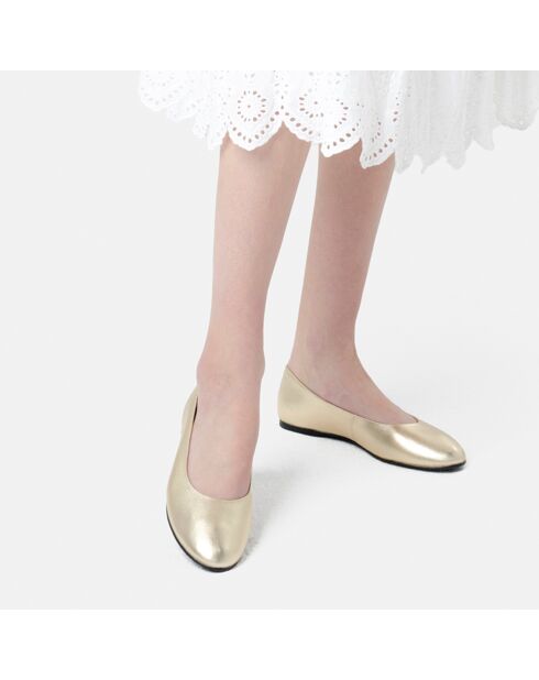 Ballerines en Cuir Baby Come On dorées