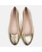Ballerines en Cuir Baby Come On dorées