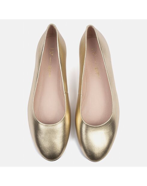 Ballerines en Cuir Baby Come On dorées