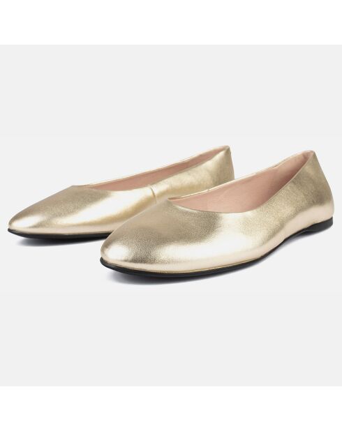 Ballerines en Cuir Baby Come On dorées