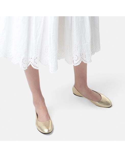 Ballerines en Cuir Baby Come On dorées