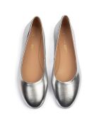 Zilverkleurige leren ballerina's van baby Come On