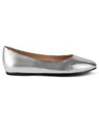 Zilverkleurige leren ballerina's van baby Come On