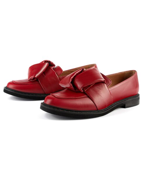 Mocassins en Cuir Cross The Line rouges