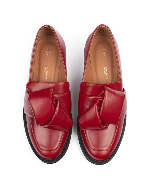 Mocassins en Cuir Cross The Line rouges