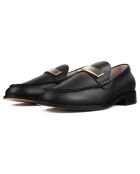 Mocassins en Cuir Enjoy The Silence noirs