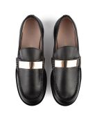 Mocassins en Cuir Enjoy The Silence noirs