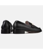 Mocassins en Cuir Enjoy The Silence noirs