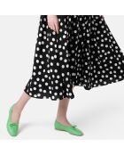 Find The Way Groene leren ballerina's