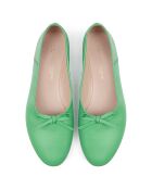 Find The Way Groene leren ballerina's