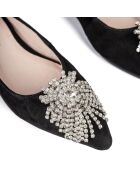Ballerines en Velours de Cuir Let It Shine noires
