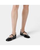 Ballerines en Cuir Luxe Strides noires